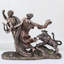 Figurine en bronze coulé à froid 9,25 pouces de largeur Orphée et Eurydice fuyant les enfers