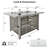 43" Rectangular Grey Open Weave Propane Fire Pit Table, 60000 , With Blue Glass Stones, Tempered Wind Guard, And 20lbs Storage For Outdoor Family Gatherings Gas Bohemian Charm, Removable - Rust Lid-1120127112-1120127118