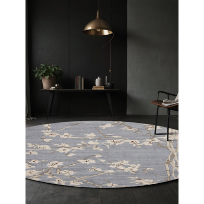 Tapis bleu soyeux et moelleux