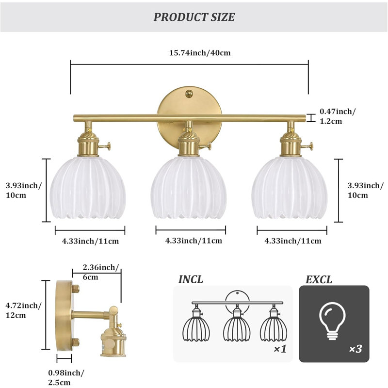 Bathroom lighting fixtures