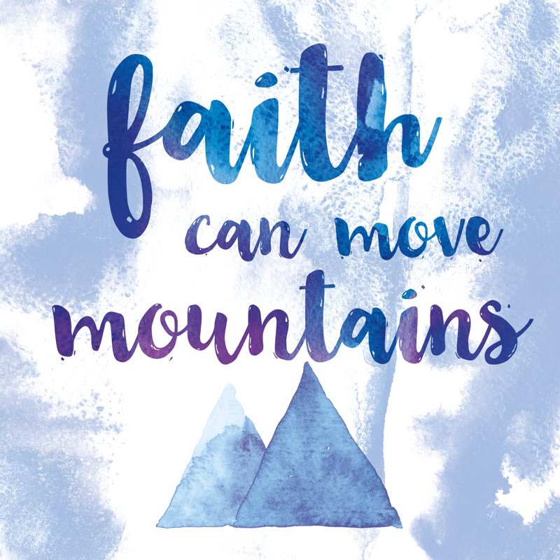 Words Of Faith II by Sarah Adams - Wrapped Canvas Art Prints, 51cm H x 51cm W x 3.8cm D