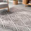 Tapis gris tissé à la machine Bonifacio-1841907509
