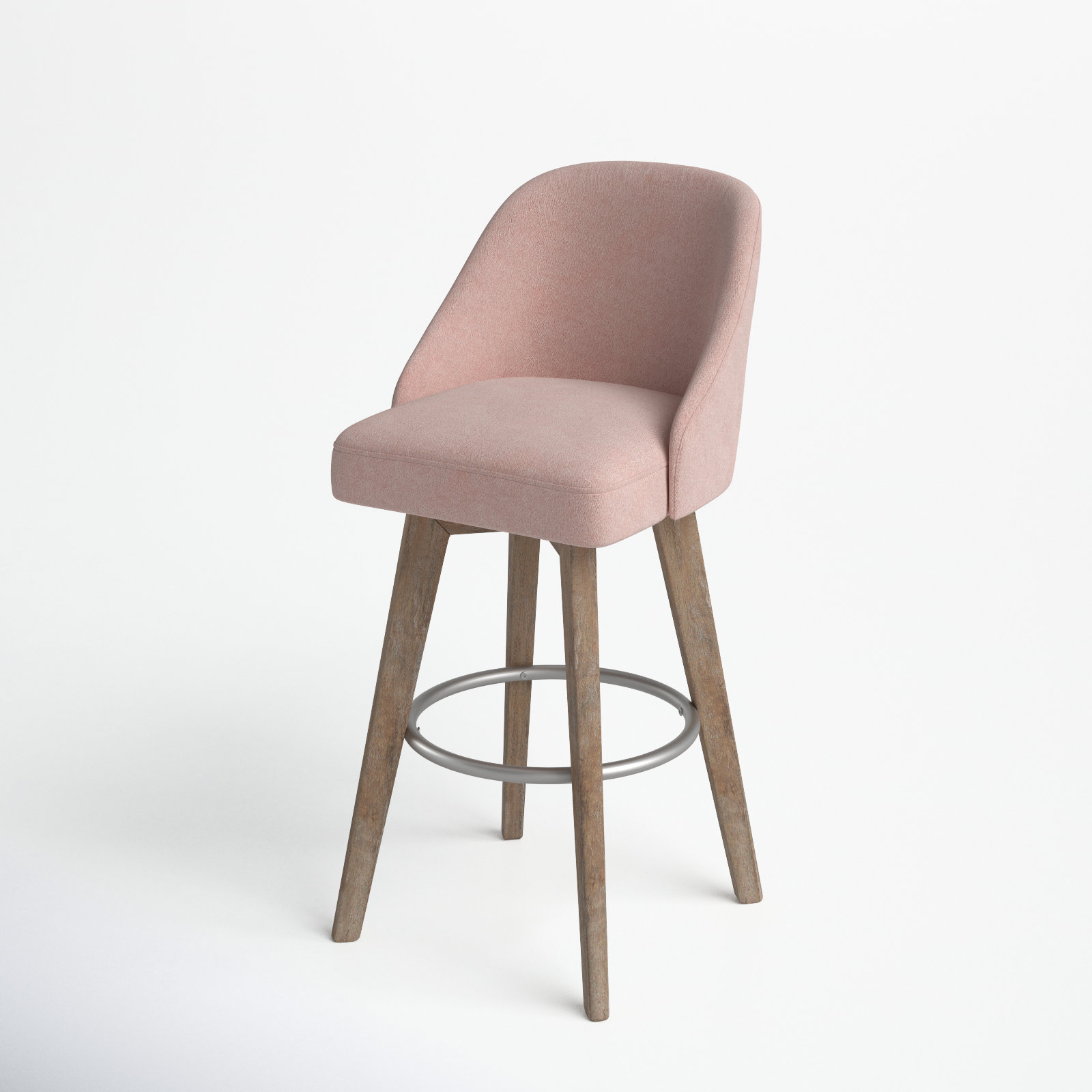 Pearce Swivel Stool, Counter Stool (25.75” Seat Height), Pink, 1