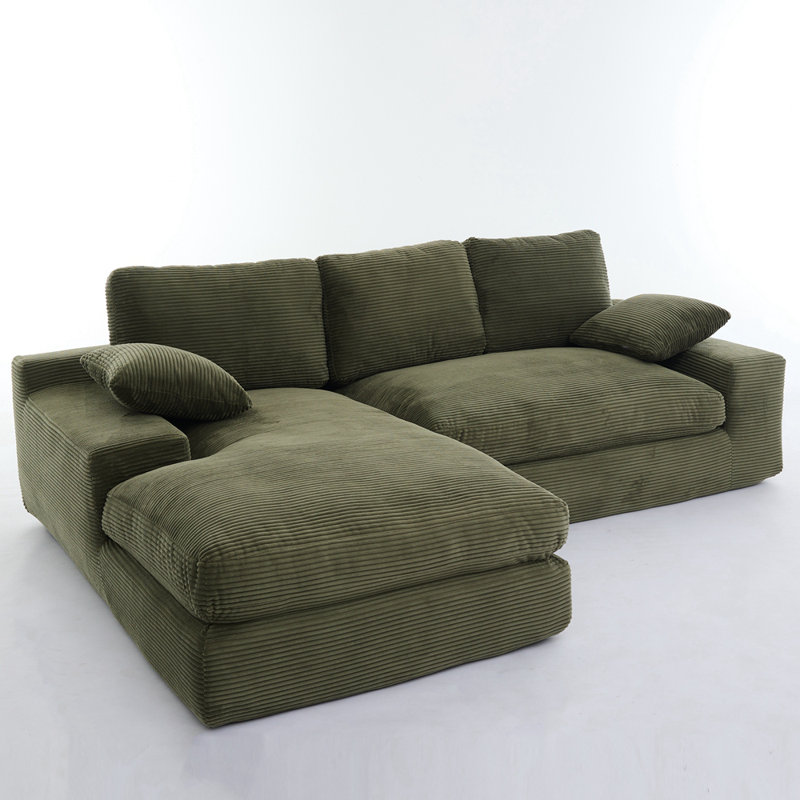 Modular Sectional Living Room Sofa Set, Army Green