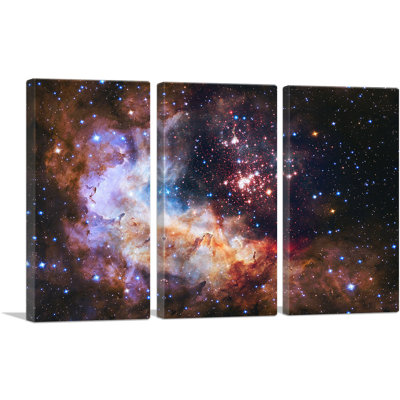 Ensemble de 3 reproductions de photos sur toile tendue Hubble
