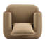 Chaise d'appoint rembourrée en velours avec accoudoirs et coussin ronds-124593782-124593785