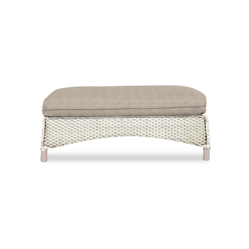 Mandalay Outdoor Ottoman, Beach Natural, Hickory