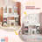 Kids Vanity With 3-color Led Lights, Girls Vanity Set With Mirror And Stool, 2 In 1 Princess Pretend Play Makeup Dressing Table With Open Shelves, Storage Cabinet, Drawer For Little Girls(white)-435455329