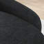 Fauteuil paresseux moderne simple ovale avec dossier intégré, accoudoirs latéraux et coussin, chaise longue compacte peu encombrante pour le salon - noir