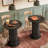 39.4" H Round Dining Table, Small Kitchen Bar Table with Footrest for  Dining Room, Pub, Bar-1772202713