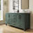 Riverford 60'' Fully Assembled Double Bathroom Vanity With Solid Surface White Granite Top and Backsplash