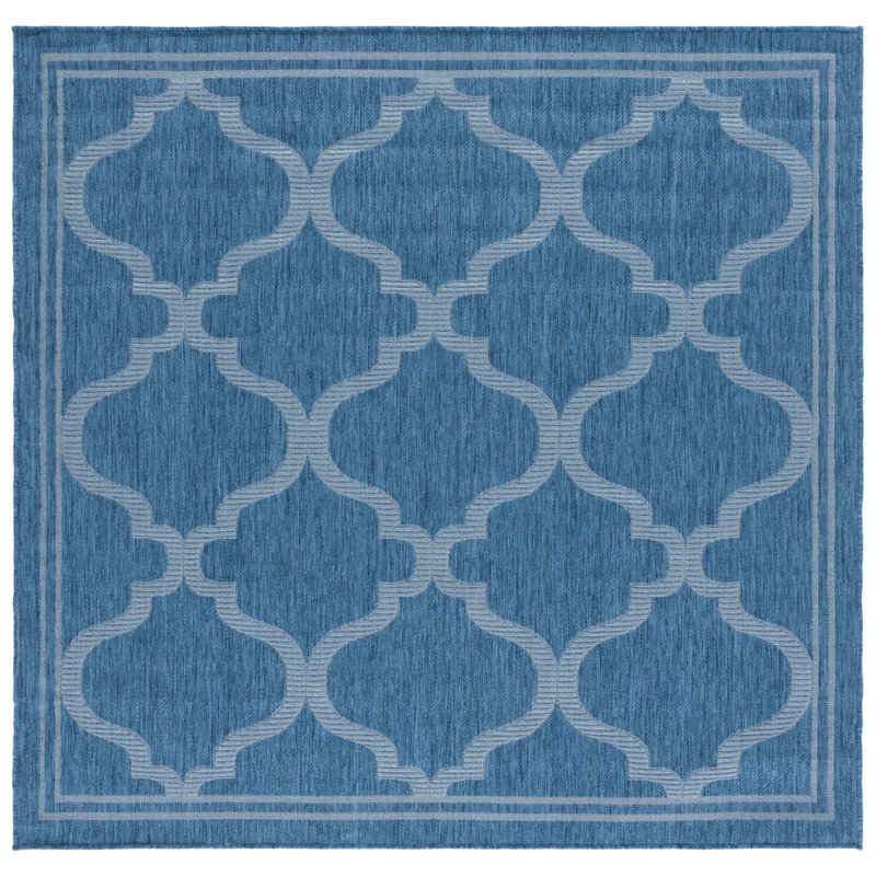 Millana Performance Machine Washable Geometric Indoor/Outdoor Area Rug, Square 6'7"