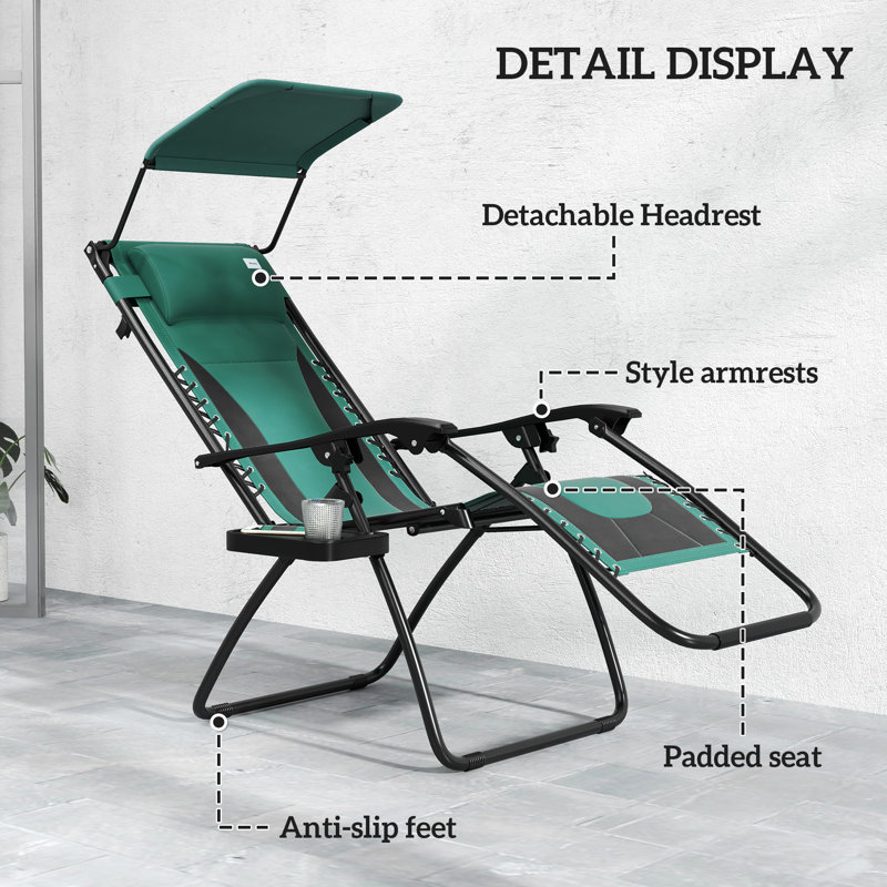 89cm Long Single Chaise with Cushions, Green