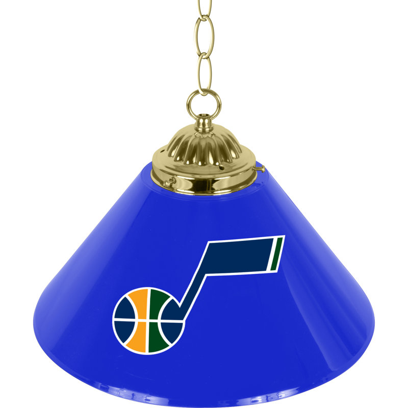 Luminaire suspendu conique à 1 lumière pour table de billard NBA, Jazz de l'Utah