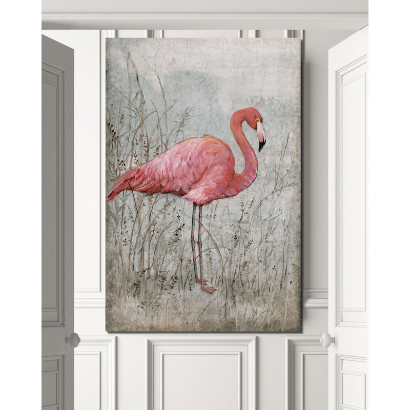 American Flamingo I - reproduction de cadre photo, H 18 po x l 12 po x P 1,5 po, Toile tendue