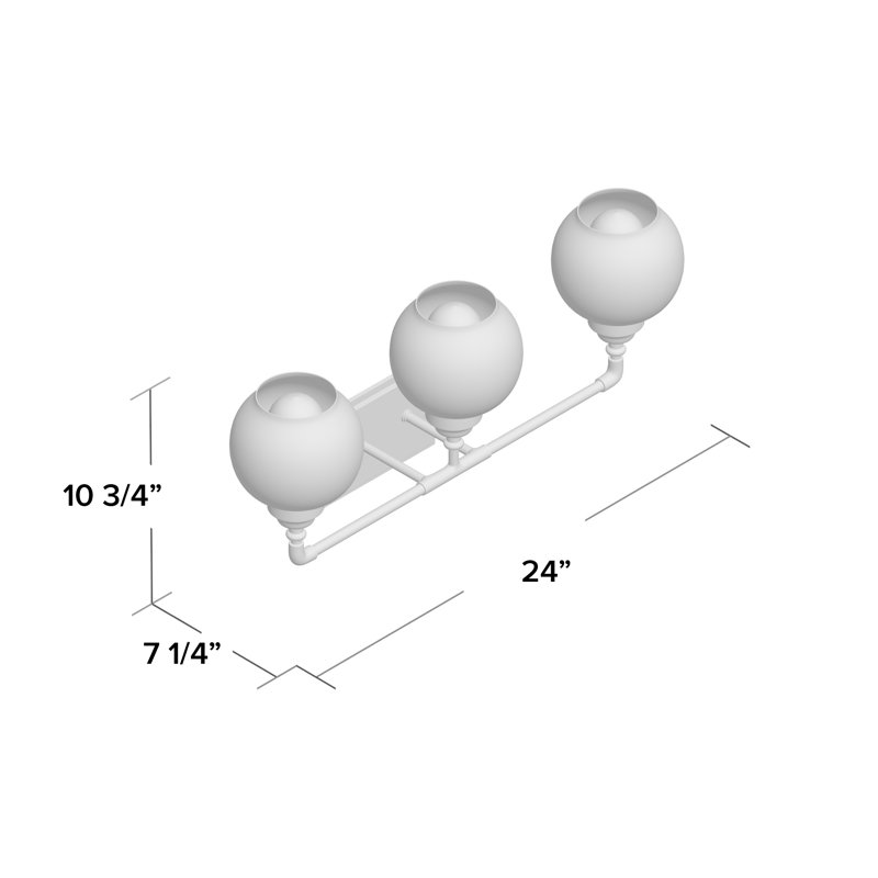 Éclairage pour salle de bain 3 lumières Kymber, Bronze vieilli