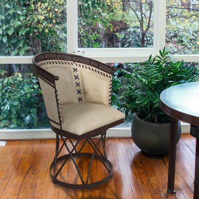 Jailan Heritage Cream Leather Chair