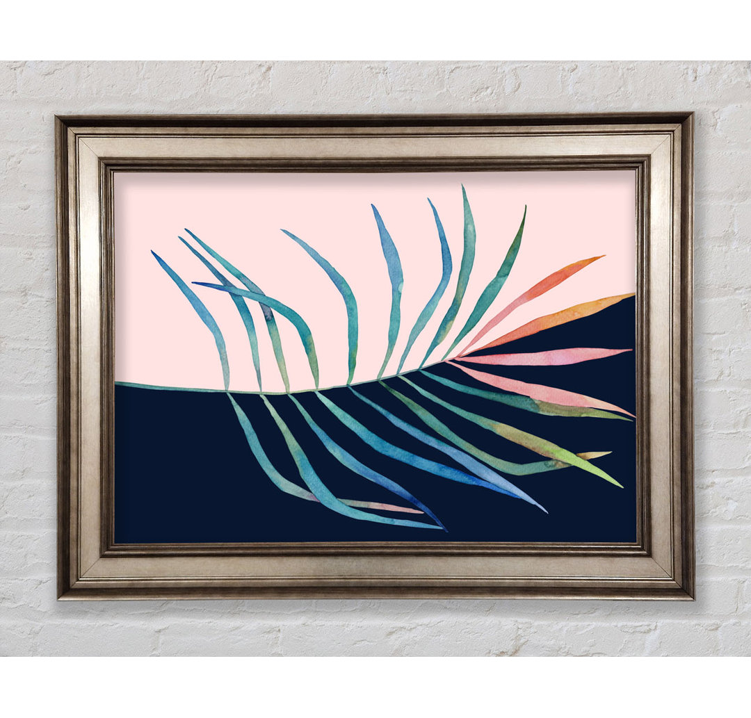 Palm Leaf Mid Century - Einzelner Bilderrahmen Kunstdrucke