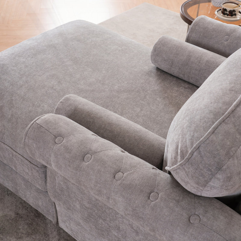 Chaise longue surdimensionnée d'intérieur, Gris clair