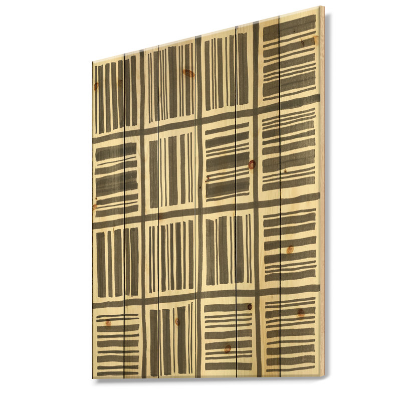 Graphiques minimalistes I - Impression transitionnelle sur bois de pin naturel, H 40 po x l 30 po x P 1,5 po