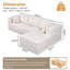 Canapé modulaire 105 po avec méridienne en L 105 po, sans assemblage requis, canapé modulaire moderne avec assise profonde, canapé rembourré en velours côtelé pour le salon-1226996193-1226996199