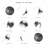 Phases of the Moon – Minimalist White – Polyester Shower Curtain, Dye Sublimation Print, 71" W × 74" L