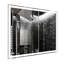 Miroir de salle de bain 60 po x 40 po avec cadre en aluminium à DEL, imperméable, 3 modes de couleur, système de commande tactile intelligent avec fonctionnalité surdimensionnée, stable et fiable
