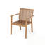Ensemble de mobilier de patio avec table en bois et chaises rembourrées robustes-131993362