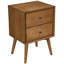Table de chevet 26 po à deux tiroirs en bois massif et bois 26 po-504625152