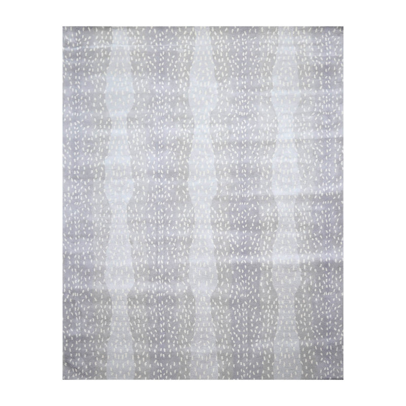 Tapis gris en laine touffeté à la main Uwais, Rectangle 7 pi 9 po x 9 pi 9 po