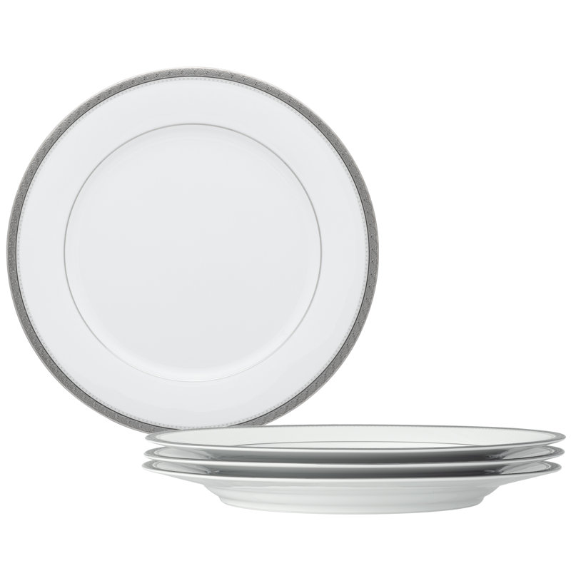 Noritake Charlotta Dinner Plates, 10-1/2", Platinum