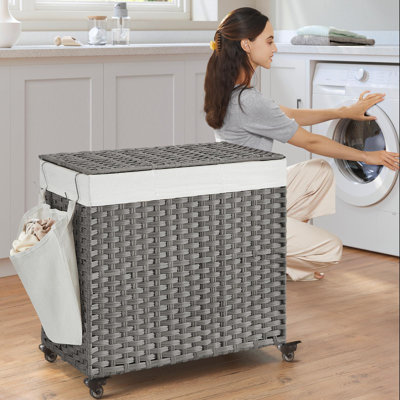 Rolling Laundry Basket With Wheels