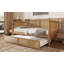 Lit de jour en rotin de style traditionnel avec lit gigogne pour un espace limité, chambre d'amis, aucun sommier nécessaire-288557243