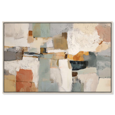 Impression sur toile Color Field Intersect I par Art Remedy, cadre argenté, 54 x 36