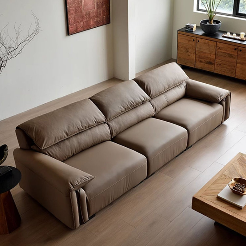 Coussin modulaire 100% polyester, H 32,28 po x l 110,24 po x P 38,58 po, Brun clair