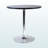 Julia Round Dining Table in Black and Chrome Metal Finish, 29.41'' H X 28.59'' W X 28.59'' D