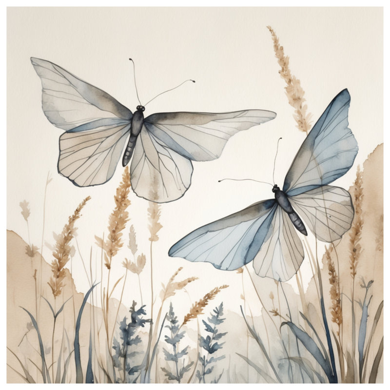 Couvre-lit matelassé Butterflies In Nature toutes tailles, Lit simple