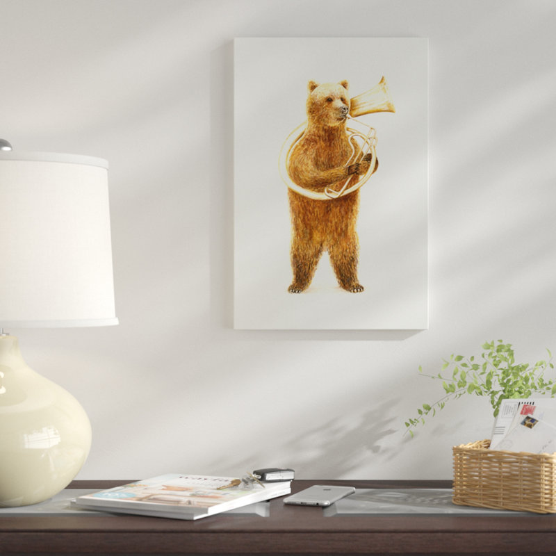 «The Bear and His Helicon», impression sur toile, H 12 po x l 8 po x P 0,75 po, Toile tendue, Pas de tapis