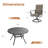 4-Person Outdoor Round Dining Set With Swivel Textilene Chairs-1518605369