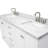 Cambridge 72'' Solid Wood Double Bathroom Vanity in White, with 2'' Carrara Marble Top, Center, Rectangle Sink-130617047-88398663-130617050