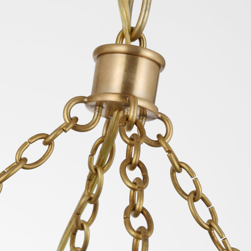 Menil 4 - Light LED Chandelier, Soft Brass