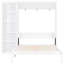 Grand lit mural blanc, idéal pour la gymnastique à domicile, pliable dans l'armoire, matelas pliable de 8 pouces, mécanisme à double piston