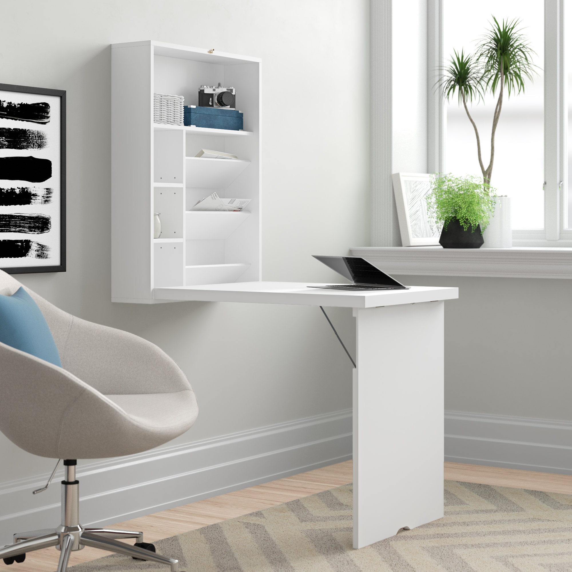 Ebern Designs Savaira Floating Desk & Reviews | Wayfair