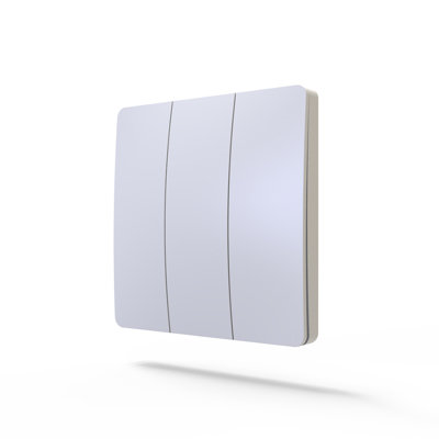 Ener - J PRO Series Wireless Kinetic 3 Gang Switch IP65 White 433MHz
