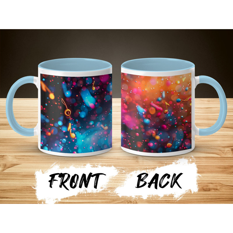 Polka Dot 11oz Accent Coffee Mug, Light Blue