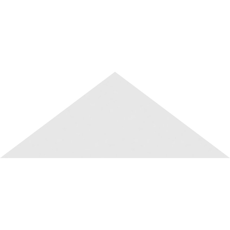 Triangle Surface Mount Non-Functional Standard Frame PVC Gable Vent 11/12 Pitch, 14" H x 48" W