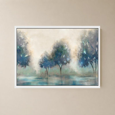 Blue Lakeside by Carol Robinson - Graphic Art on Canvas