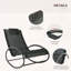 Chaise longue d'extérieur à bascule avec arrêts de sécurité Outsunny