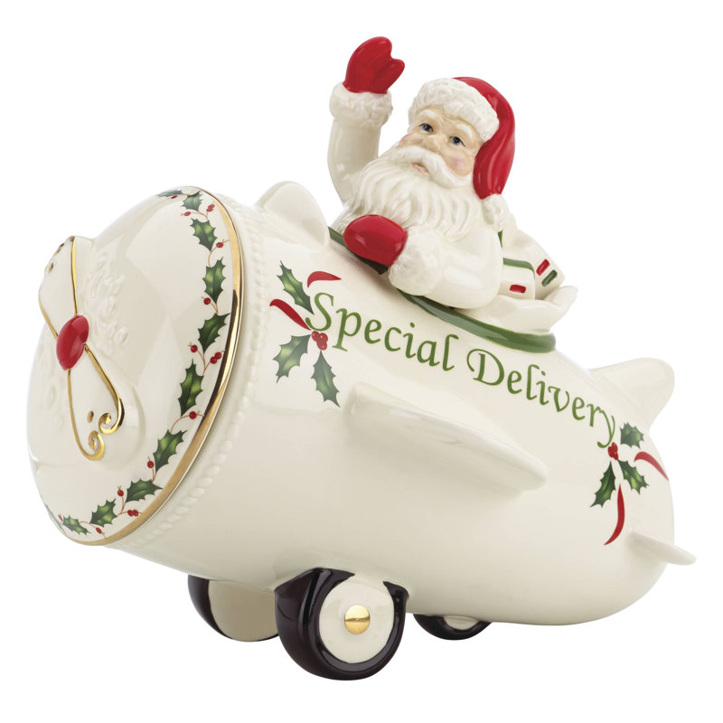 Holiday Airplane Cookie Jar