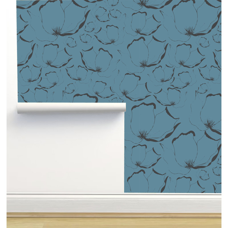 Rouleau de papier peint adhésif 12 pi x 2 pi Monor Designs, Bleu